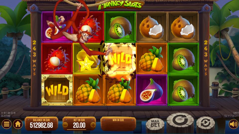 Monkey slot เกมสล็อตลิงตัวป่วน SYNOT