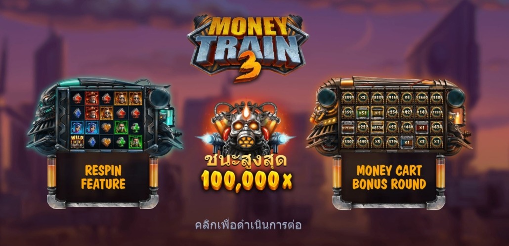 การซื้อฟรีสปินและการเดิมพันของเกม Money Train 3