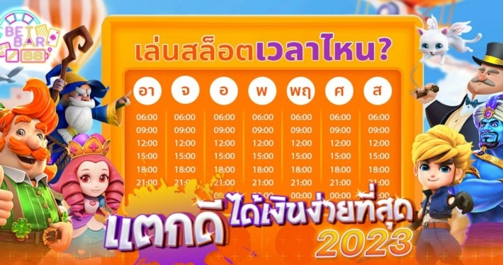 เล่นสล็อตเวลาไหนแตกดี ได้เงินง่ายที่สุด 2023